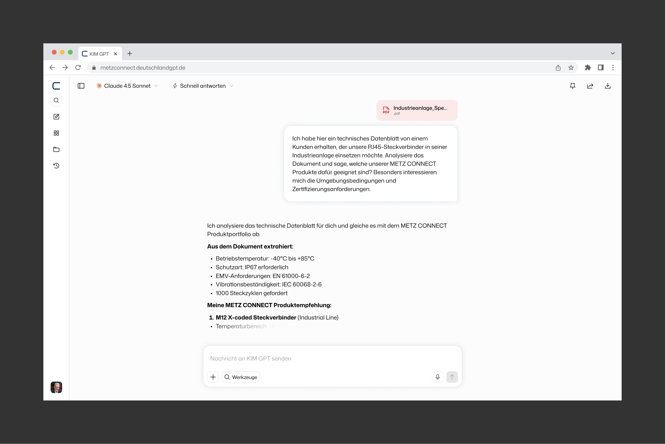 DeutschlandGPT Plattform bei METZ CONNECT