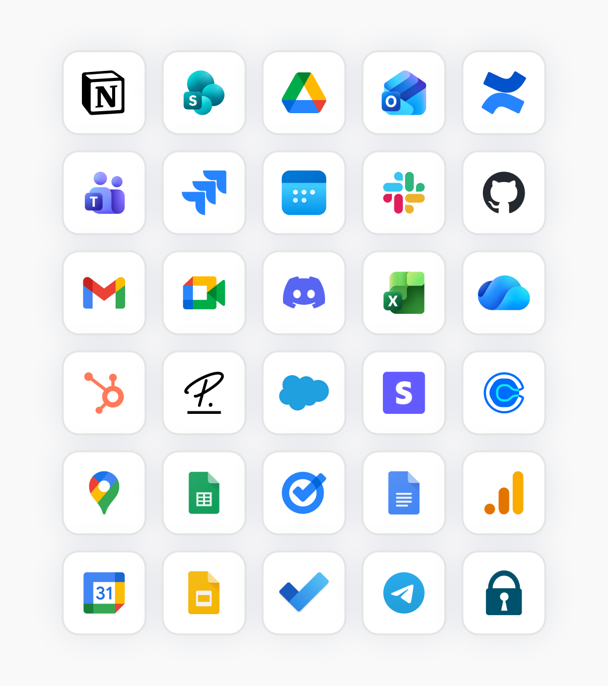 DeutschlandGPT Integrationen — Microsoft 365, Google Workspace, Jira, GitHub, Confluence, Notion, HubSpot, Salesforce, Slack und mehr