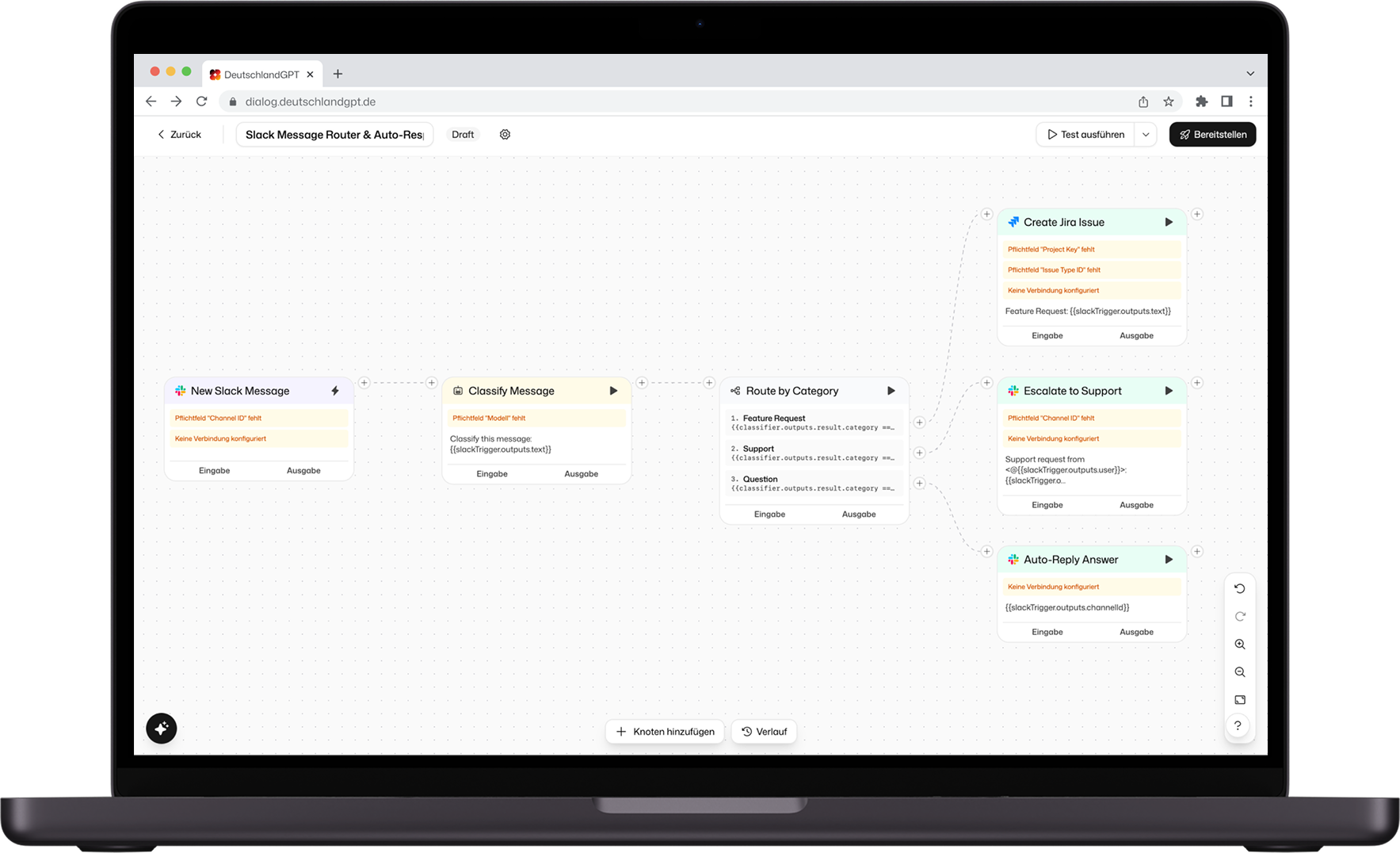 DeutschlandGPT Web-App im Browser