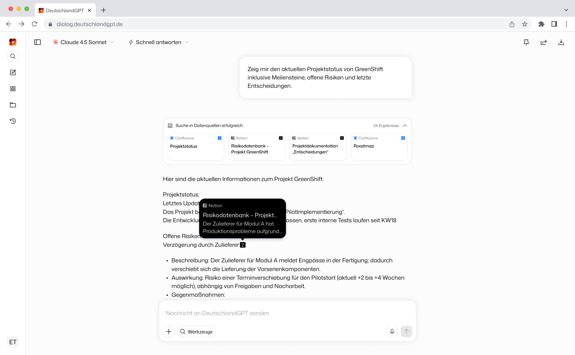 DeutschlandGPT KI-Chat — DSGVO-konforme KI-Modelle in einer Oberfläche