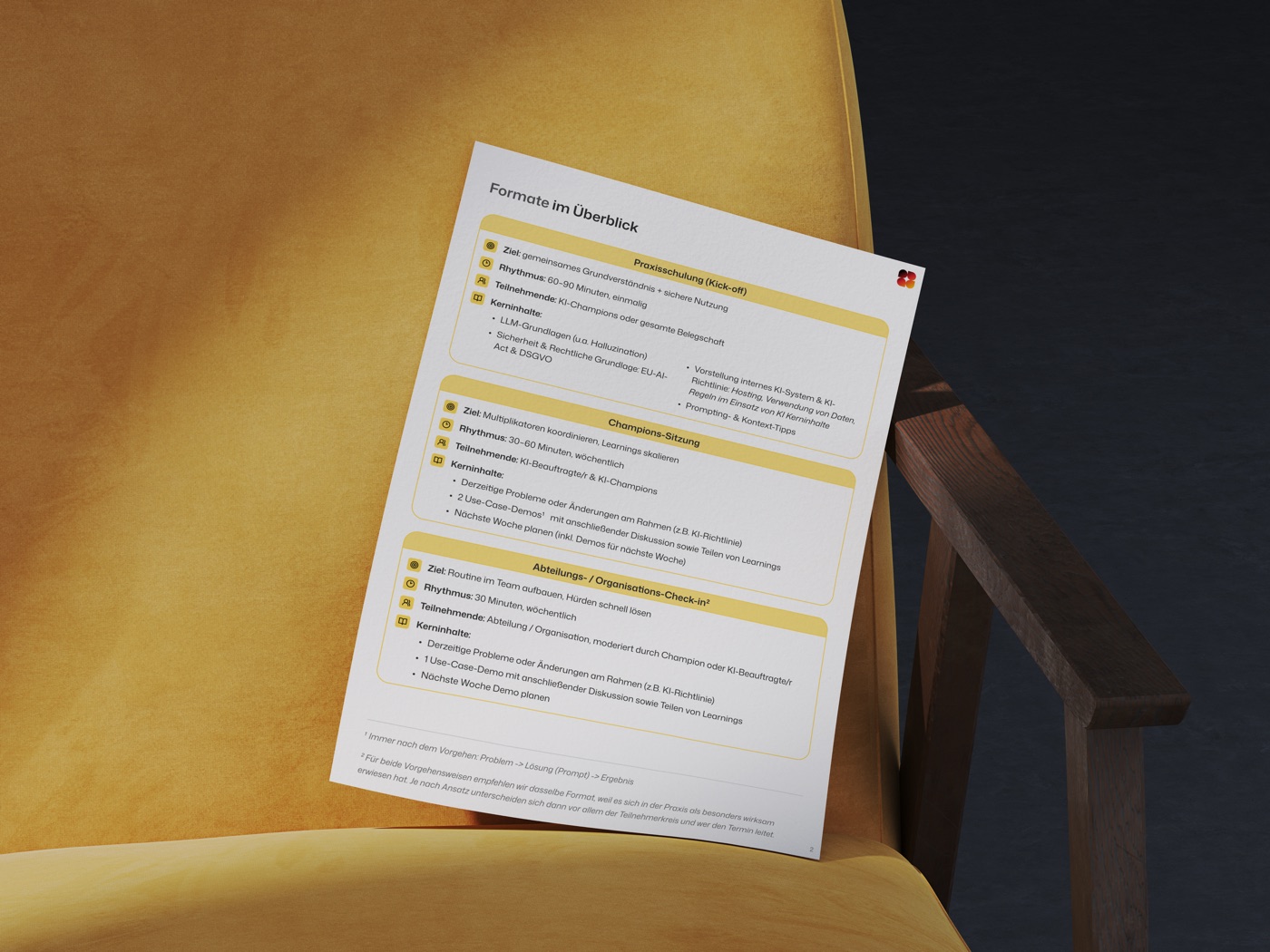 Mockup: Trainings- & Austauschformate
